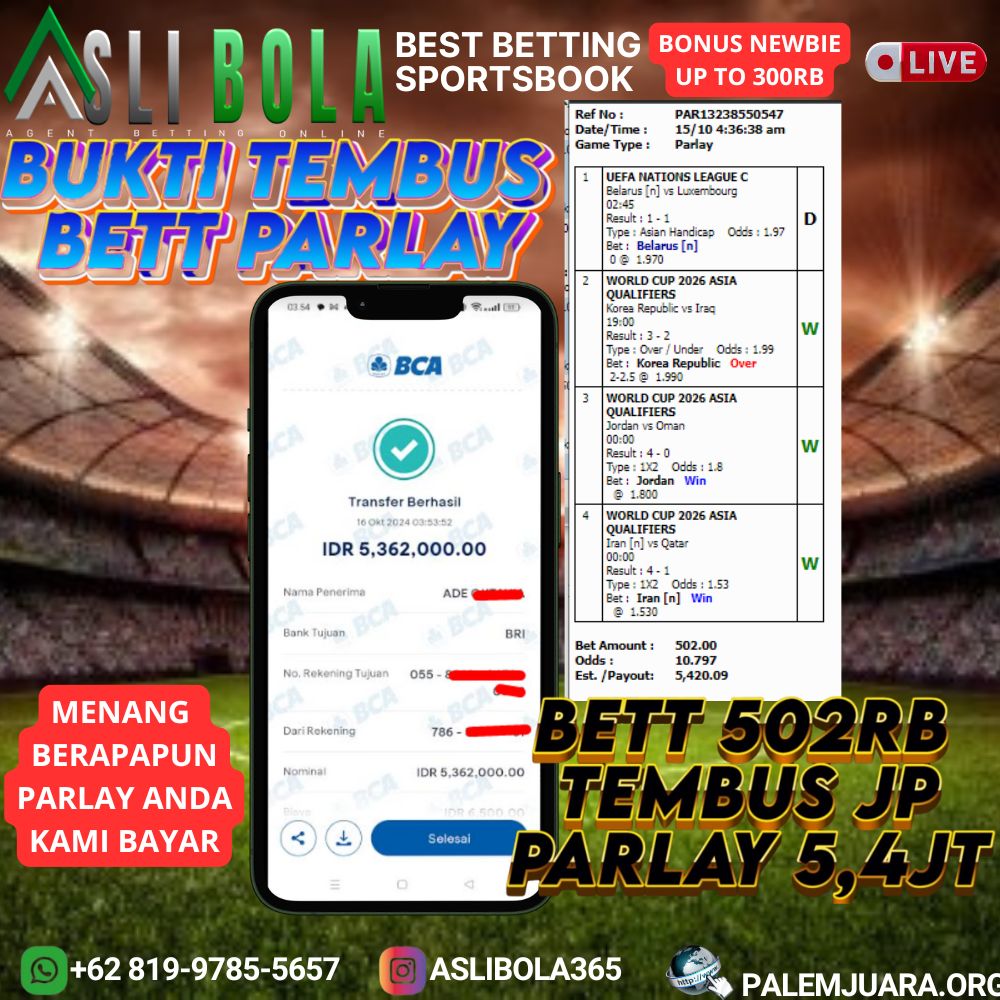 INFO KEMENANGAN MIX PARLAY 16 OCTOBER 2024