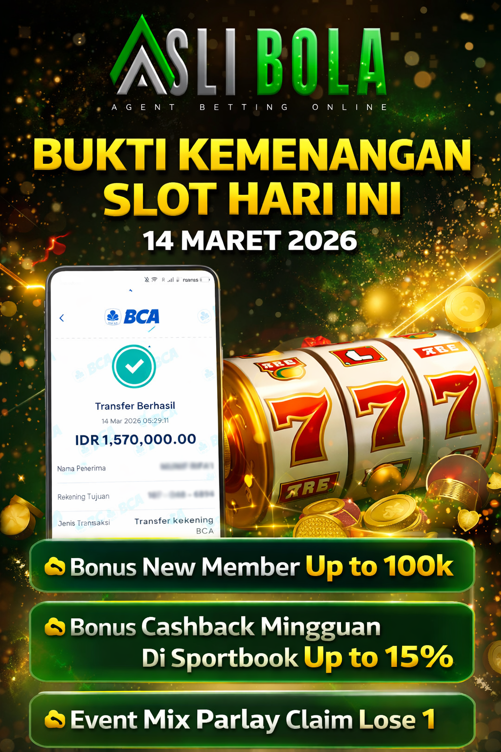 INFO KEMENANGAN HARI INI 14 MARET 2026