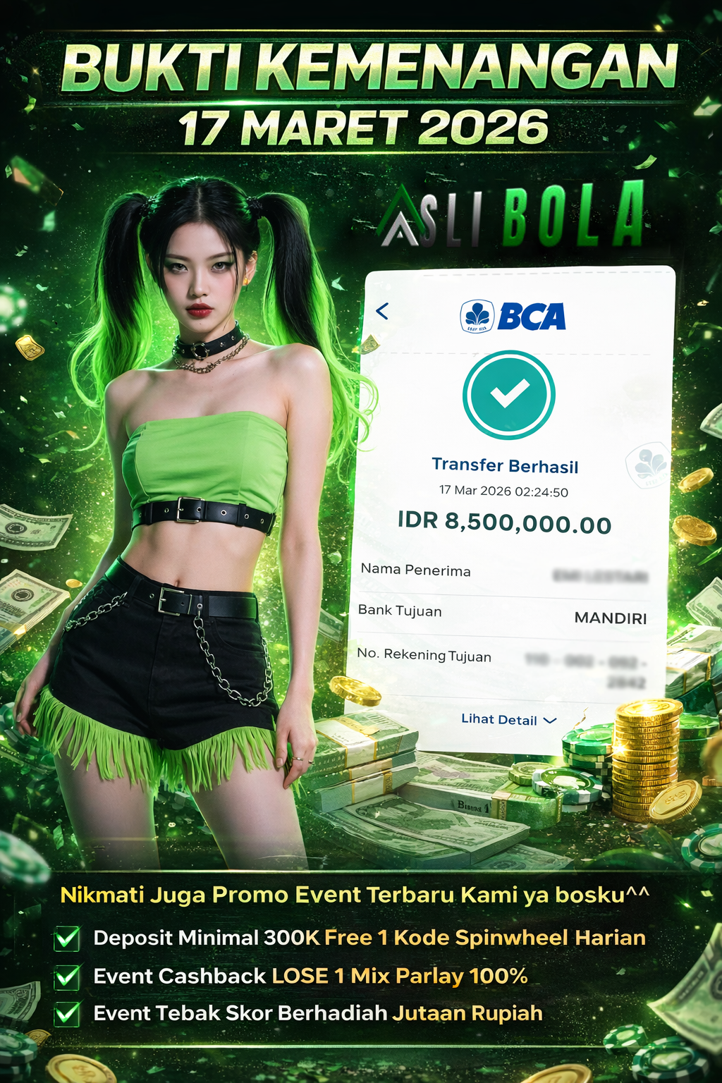 INFO KEMENANGAN HARI INI 17 MARET 2026