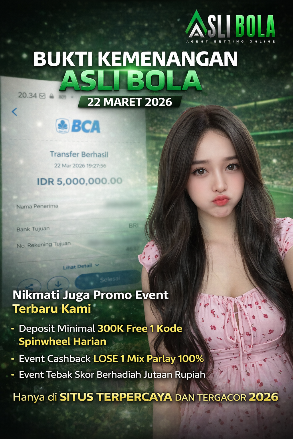 INFO KEMENANGAN HARI INI 22 MARET 2026